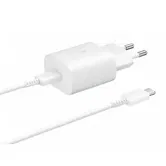 Incarcator retea Samsung EP-TA800XWEGWW Super Fast Charger, 1 x USB-C, 25W + cablu USB-C (Alb)