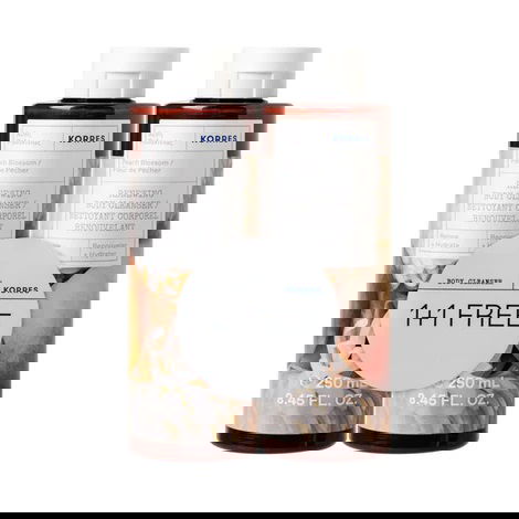 Pachet Peach Blossom Gel de dus, 2x250ml, Korres