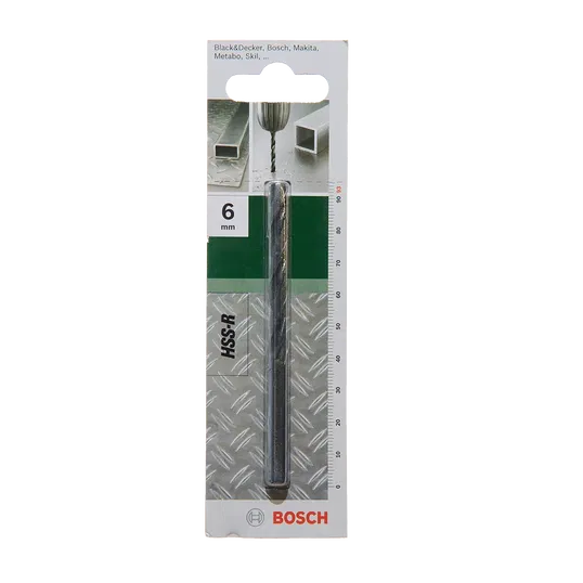 Burghiu Bosch HSS-R DIN 338, mandrina standard, pentru metal, 6 mm