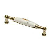Maner 0728-BK, zamac, portelan, imprimeu grau auriu, L 106 mm, 96 mm