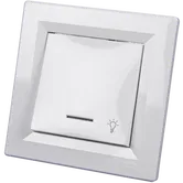 Intrerupator cu revenire si LED Asfora, Schneider EPH1800121, alb