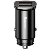 Incarcator Auto Baseus CCALL-DS01 Metalic, 2 x USB, 30W, QC3.0 (Negru)