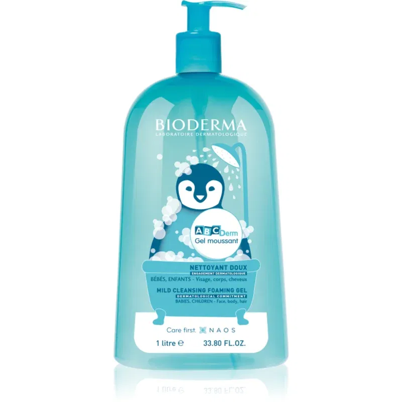 Bioderma ABC Derm Mild Cleansing Foaming Gel gel de duș pentru copii 1000 ml