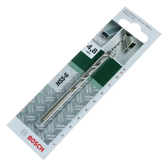 Burghiu Bosch HSS-G, DIN 338, pentru metal, 4,8 mm
