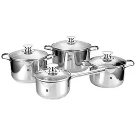Set vase de gatit Zokura Z1055, 8 piese (Inox)