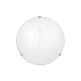 Plafoniera Klausen Rahos, metal, 1 X E27, 60 W, alb cu insertii gri, diametru 25 cm