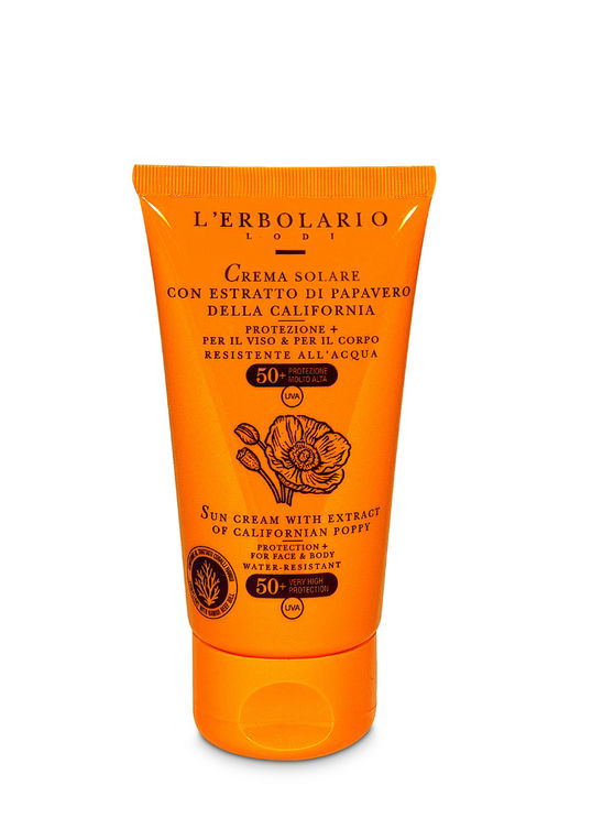 Crema de protectie solara cu extract de mac SPF50+ Sun, 75ml, L`Erbolario