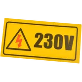Indicator avertizare 230 V, dreptunghiular, 10 x 5 cm
