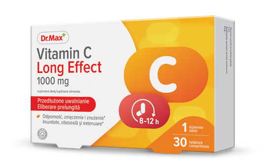 Dr. Max Vitamina C Long Effect, 30 comprimate eliberare prelungita