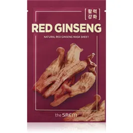 The Saem Natural Mask Sheet Red Ginseng masca de celule cu ingrijire completa 21 ml