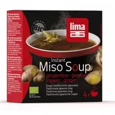 Supa Miso instant cu ghimbir eco-bio 4x15g - Lima