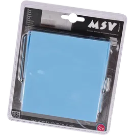 Suport hartie igienica MSV, plastic-metal, bleu, 13 x 15 x 11,5 cm