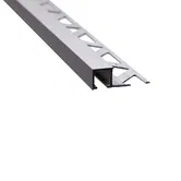 Profil de termintatie Set S88, din aluminiu, patrat, argintiu, 10 mm