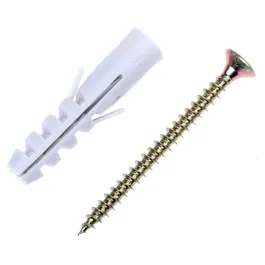 Diblu din polipropilena, D: 10 mm, cu surub 5 x 60 mm, 8 BUC