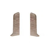Set terminatie plinta parchet stanga/dreapta Set N22717-18P1-4640, gri nisip, PVC, 52 x 22.5 mm, 4 bucati/set
