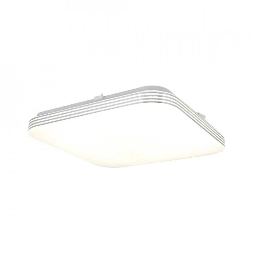 Plafoniera Ajax 53643, plastic si metal, 1 x LED, 27 W, alb, 43 x 43 x 6 cm
