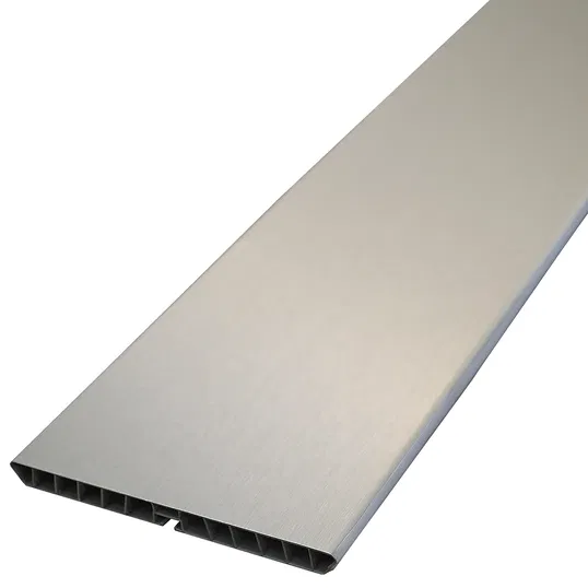 Plinta din PVC cu finisaj aluminiu titan, L 4 m, H 150 mm