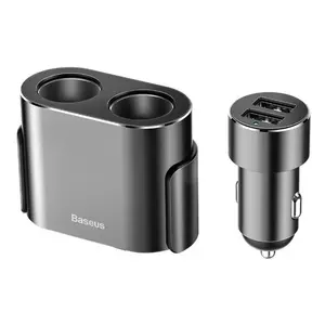Incarcator Auto Baseus CRDYQ-01, Dual USB + Splitter Dual, 3.1 A (Negru)