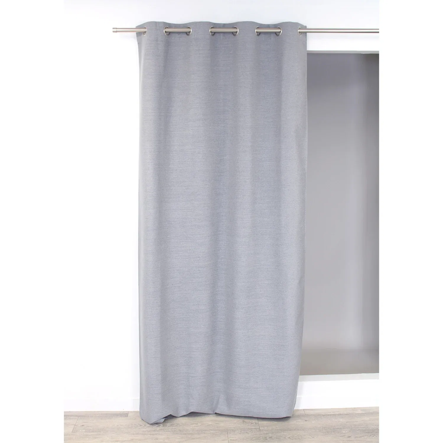 Draperie Starlight Blackout 090, 100% polyester, gri, 130 X 260 cm