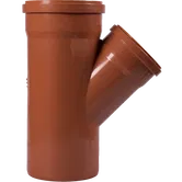 Ramificatie PVC canalizare EXT cu garnitura, 45 grade, D 250 x 160 mm