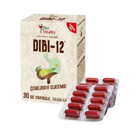 Dibi-12, favorizeaza reglarea glicemiei , 30 capsule, Bio Vitality