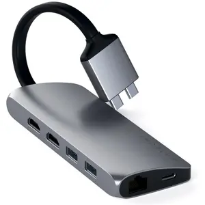 Docking Station Satechi ST-TCDMMAM, Dual Type-C (Gri)