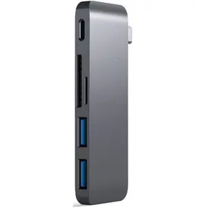 Hub USB Satechi ST-TCUPM, 2 x USB 3.0, USB Type-C (Gri)