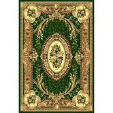 Covor clasic Gold 042/32, polipropilena BCF, verde/bej, 200 x 300 cm