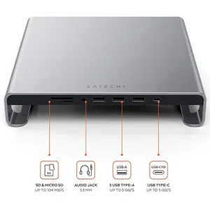 Stand Monitor Satechi Hub ST-AMSHM, Type-C (Gri)