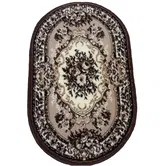 Covor clasic Gold 047/12A O, polipropilena BCF, bej-maro, 80 x 150 cm