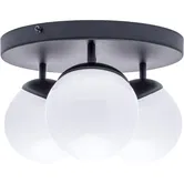 Plafoniera Sfera, 3 x E14, 40 W, metal/sticla, negru