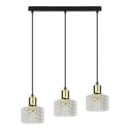 Suspensie Lumi, 3xG9, 8 W, metal/acril, transparent/auriu