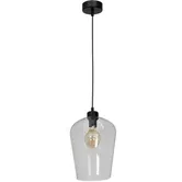 Suspensie Santiago, 1XE27, 60 W, metal/sticla, negru