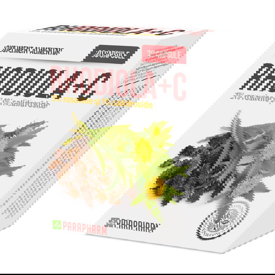 Rhodiola+C, 30 capsule, Parapharm