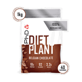 Pudra proteica vegetala Diet Plant ciocolata belgiana, 1kg, PhD