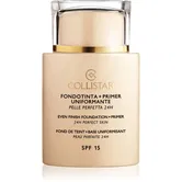 Collistar Even Finish Foundation+Primer 24h Perfect Skin bază de machiaj SPF 15 culoare 1 Ivory 35 ml