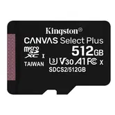 Card de memorie MicroSD Kingston Canvas Select Plus, 512GB, UHS-I, Class 10 + Adaptor SD