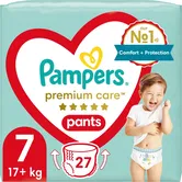Pampers Premium Care Pants Size 7 scutece de unică folosință tip chiloțel 17+ kg 27 buc