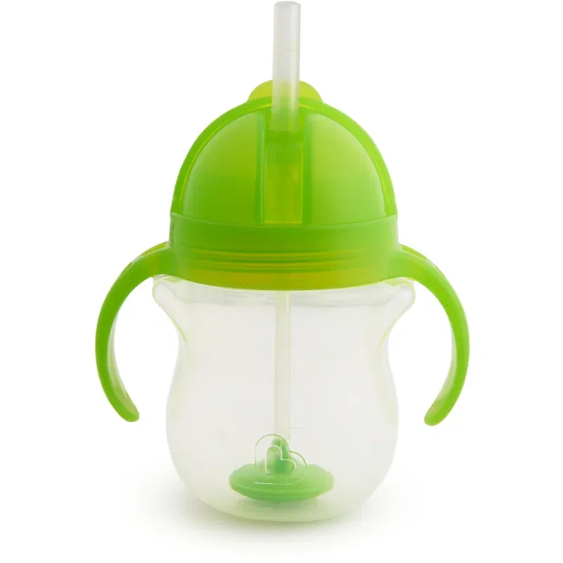 Munchkin Click Lock™ Tip & Sip ceasca cu pai cu greutăți Green 6 m+ 207 ml