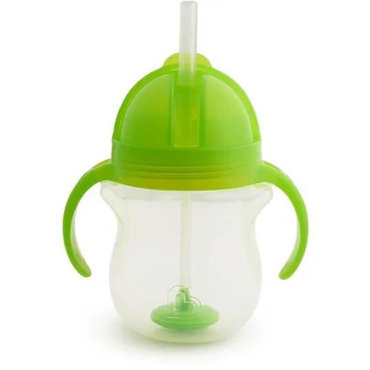 Munchkin Click Lock™ Tip & Sip ceasca cu pai cu greutăți Green 6 m+ 207 ml