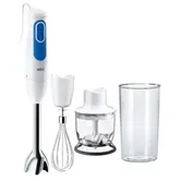 Blender vertical Braun MultiQuick Spaghetti MQ3025, 700 W, 0.35 l si 0.6 l, chopper, tel (Alb/Albastru)