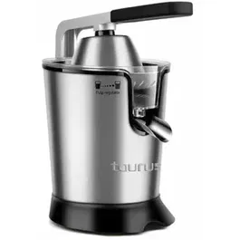 Storcator de citrice Taurus Easy Press 160, 160 W, stoarcere continua, motor profesional AC, 2 conuri de stoarcere, 2 site, anti-picurare (Negru/Inox)