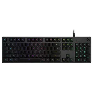 Tastatura mecanica gaming Logitech G512 RGB Lightsync, Switch GX Red, US Layout (Negru)