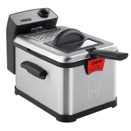 Friteuza Princess Superior 0118300101050, 3200 W, 3 l, temperatura pana la 190°C, tehnologia "Cool zone" (Negru/Inox)
