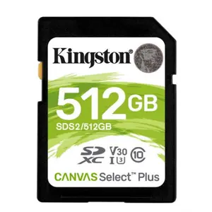 Card de memorie Kingston SDXC Canvas Select Plus, 512GB, Class 10, UHS-I U3 V30