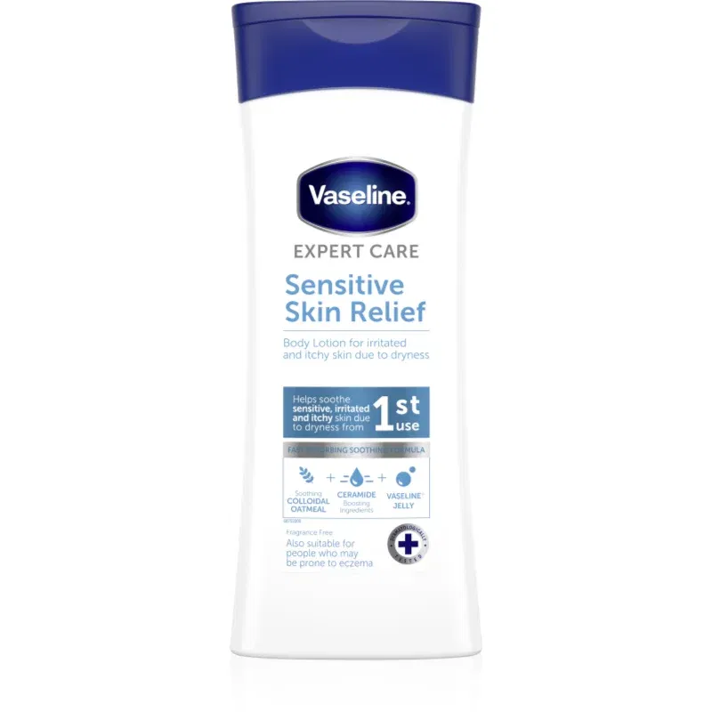 Vaseline Sensitive Skin Relief lotiune de corp hidratant pentru piele uscată și senzația de mâncărime 400 ml