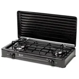 Plita de exterior LDK AMORFO 2 Black, Gaz, 2 arzatoare (Negru)