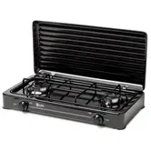 Plita de exterior LDK AMORFO 2 Black, Gaz, 2 arzatoare (Negru)