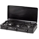 Plita de exterior LDK AMORFO 3 BLACK, Gaz, 3 arzatoare (Negru)