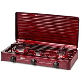 Plita de exterior LDK AMORFO 3 BORDO, Gaz, 3 arzatoare (Bordo)